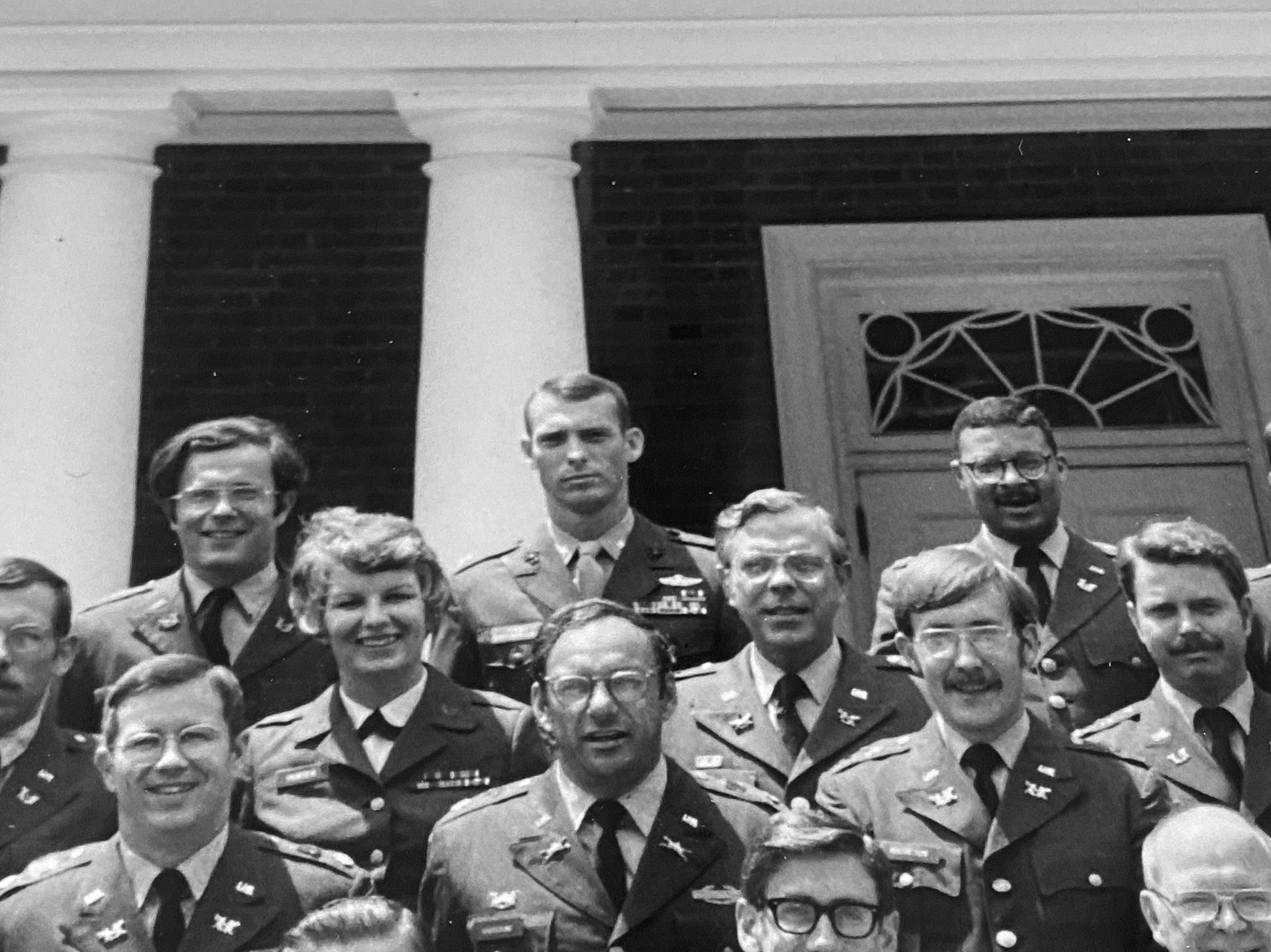Major W. Hays Parks (back row, center) in 1974 while
        on faculty at The Judge Advocate General’s School in
        Charlottesville, Virginia. (Photo courtesy of The Judge
        Advocate General’s Legal Center and School)